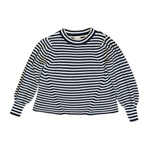 Neiman Marcus Black and White Striped Sweater